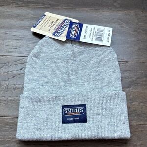 Smith’S Workwear Rib Knit Cuffed beanie hat, patch logo, reinforced stitching